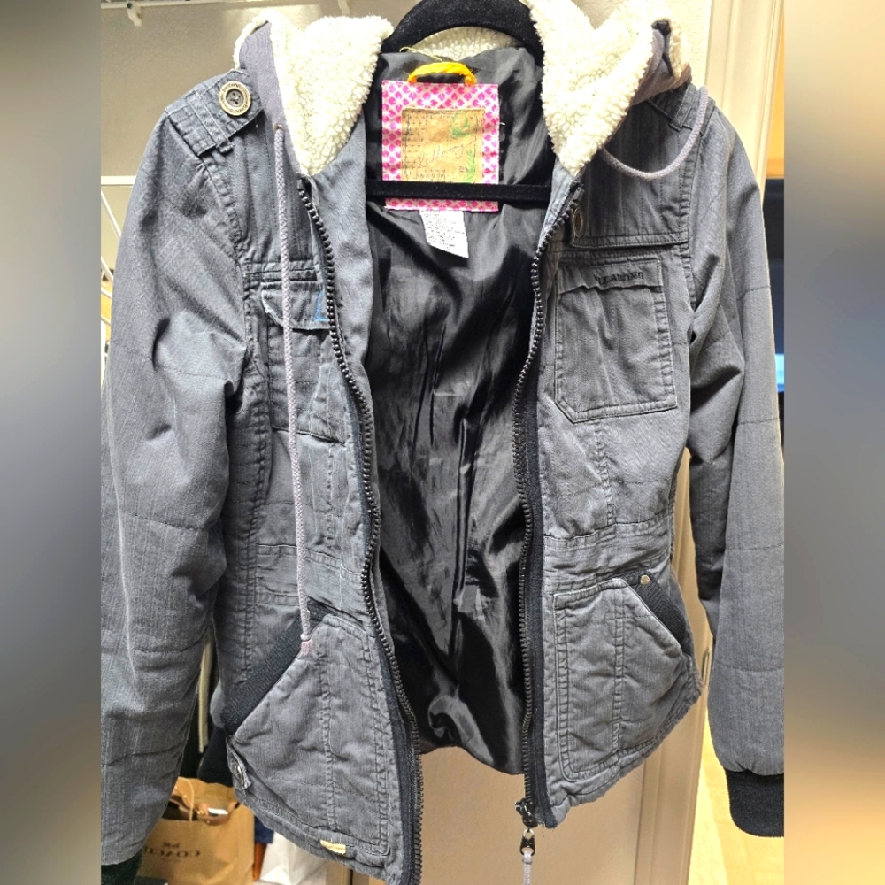 Ladies Hooded Utility Jacket